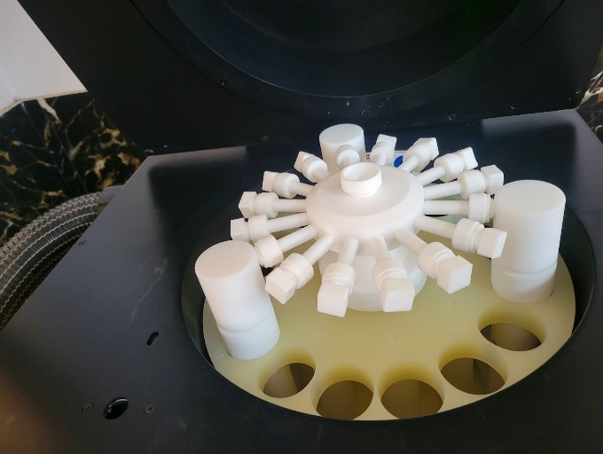 Sediment samples prepared for digestion