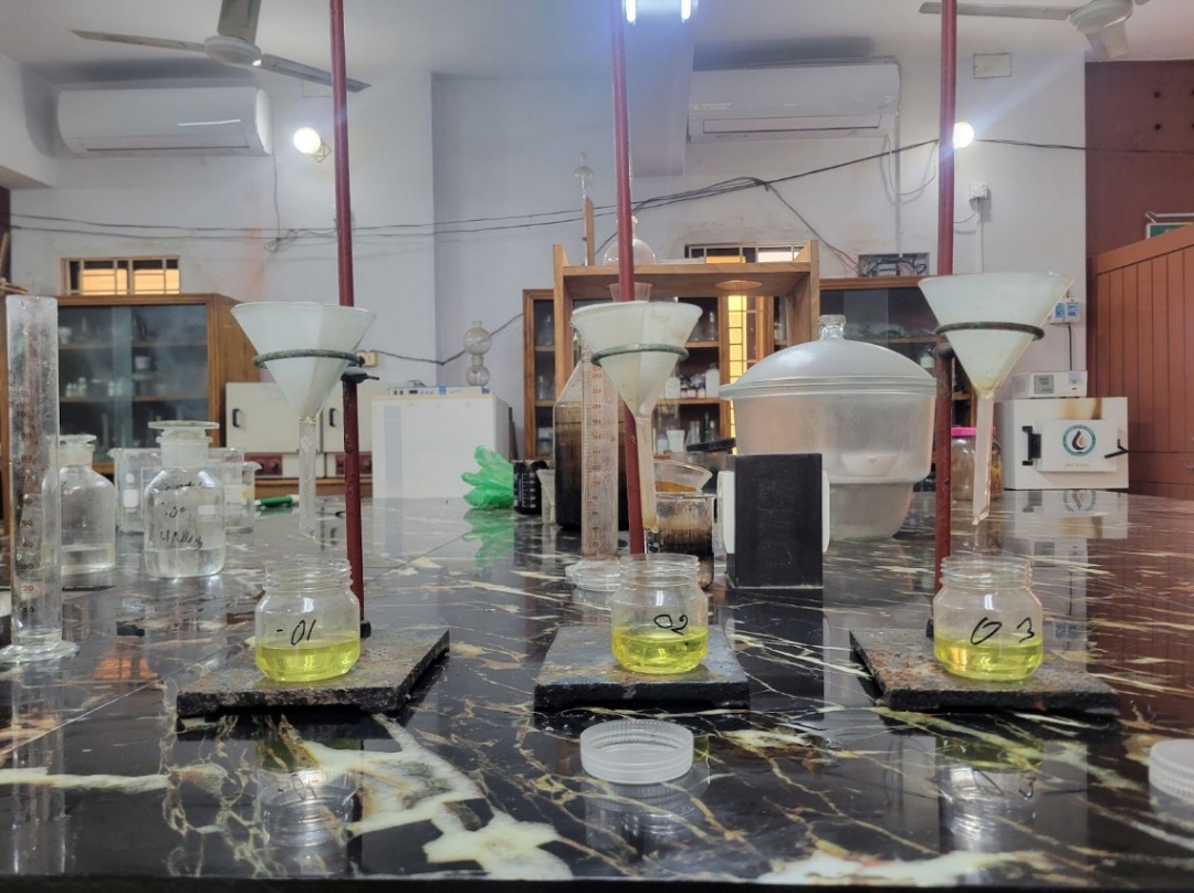 Filtration of digested sediment samples